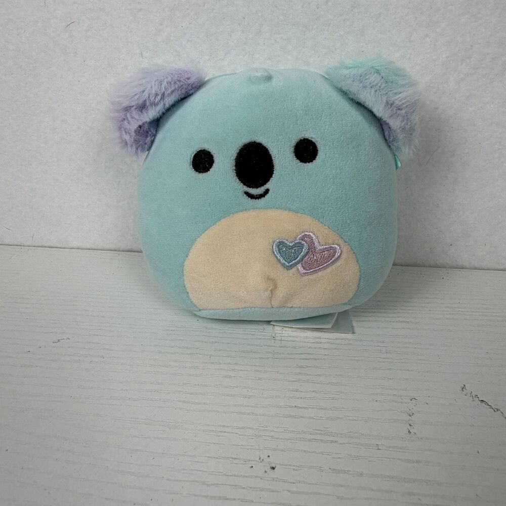 Squishmallows Kya Koala Blue Hearts Valentine Plush 2024 Jazwares Kellytoy